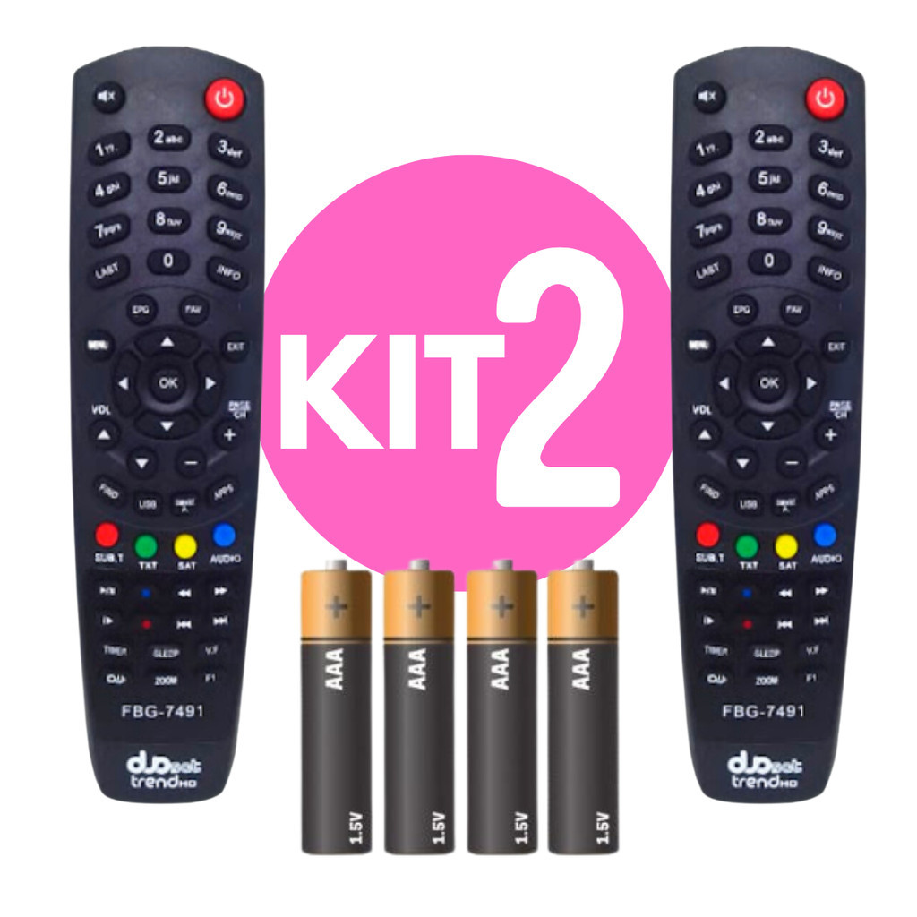2un Controle Remoto DUOSAT 7491