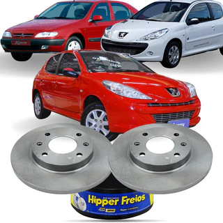 Disco de Freio Dianteiro Sólido 4 Furos Peugeot 206 207 306