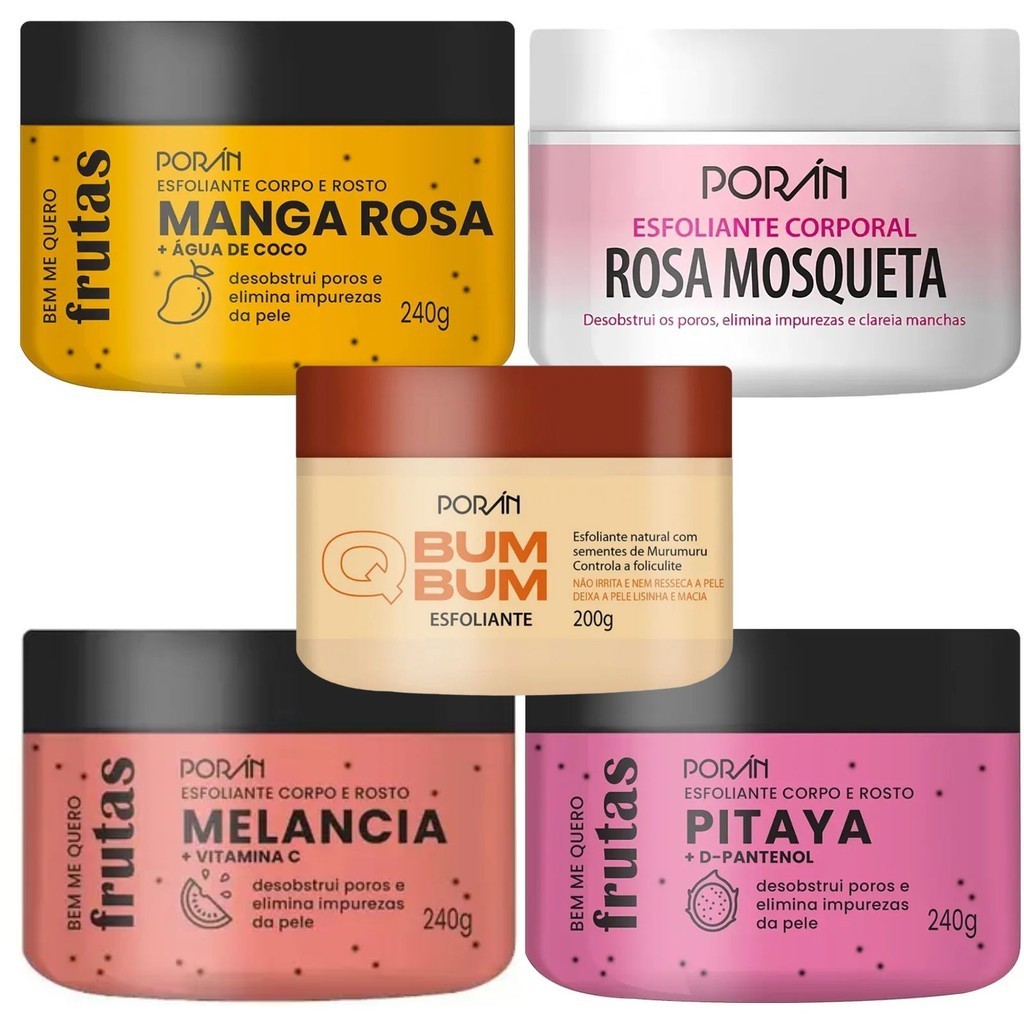 Esfoliante Corpo e Rosto Poran