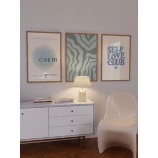 Kit 3 Quadros Decorativos Signo Cancer Self Love Club