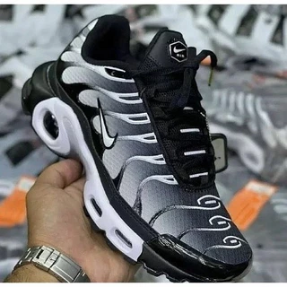 Tênis 95 TN Plus Preto e Azul Lançamento Masculino Academia