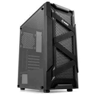 Gabinete Gamer Mancer Kevlar, Mid-Tower, Lateral de Vidro, Com 3 Fans, Preto, MCR-KVR-BLKF01
