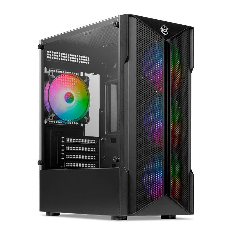 Gabinete Gamer TGT Skylancer V2, ARGB, Mid-Tower, Lateral De Vidro, Com 4 Fans,Preto,TGT-SKLV2-BK-4F
