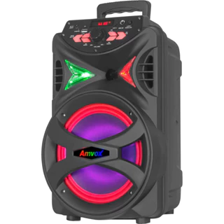 Caixa De Som Amvox HIT 250W Led Bluetooth USB SD Bivolt Preto ACA 255