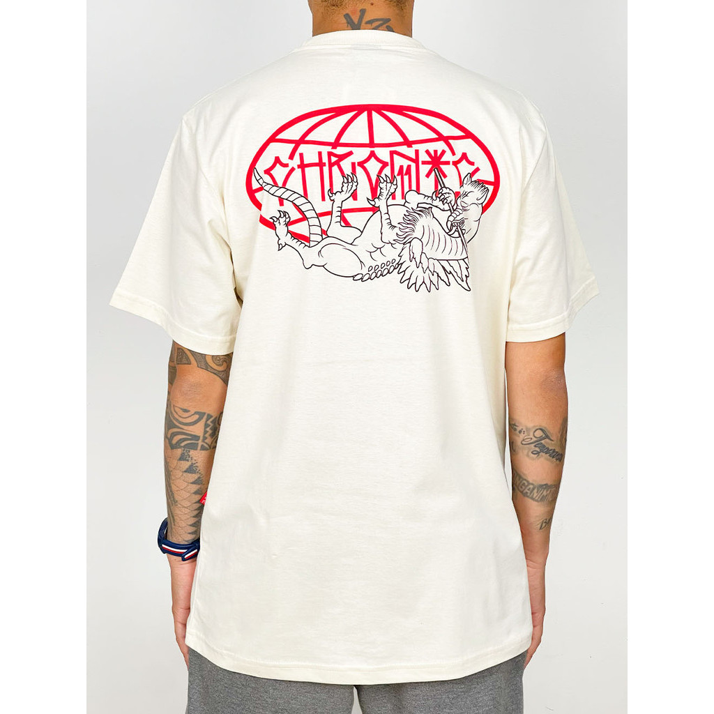 Camiseta Chronic Dragão de Jorge World - Creme