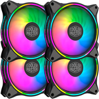 Kit com 4 Cooler Master Masterfan PRETO MF120 HALO 120mm RGB