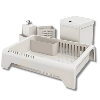 Escorredor de Plástico Smile 12 Pratos Branco - Stolf / Cozinha / Louça / limpeza / Organização
