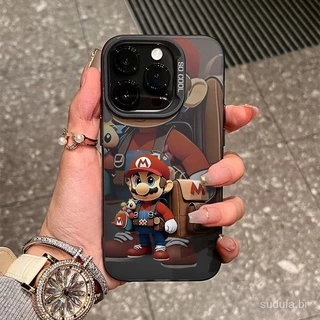 Capa Super Mario Figura Telefone Adequado para iPhone 11 à prova de choque 12 13 14 15 PROMAX 7 8 14 15 PLUS Capa à prova de choque Capa macia 11 12 13 14 15 PRO XR XMAX Anti-pó 
