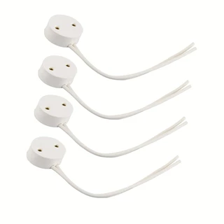 4un Soquete Cebolinha p/ Lâmpada Fluorescente Tubular T-10 2A Branco Enerblu