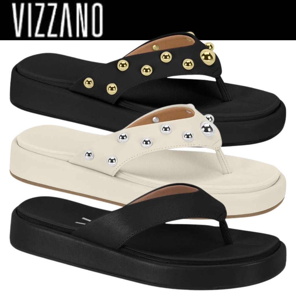 Sandália Tamanco Feminina Vizzano Plataforma Baixa Bolinhas