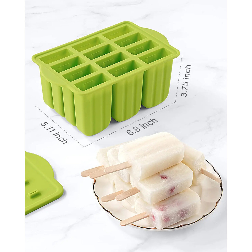 Moldes Para Sorvete De Verão Com Picolés De Madeira Silicone Acessórios De Cozinha Quench Thirst Snacks for Children