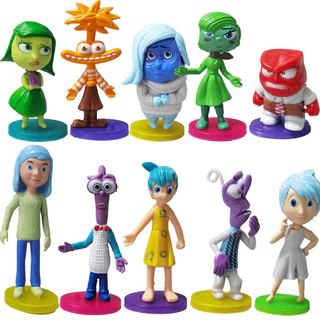 Anime Divertidamente 2 Figura De Alegria Medo Fúria Distrito Triste 8-11CM Bonecas Decoração Kid Gift Toys