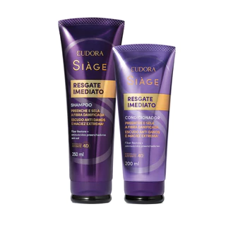 Kit Resgate Imediato Shampoo 250mL e Condicionador 200mL Siage Eudora