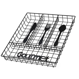 Porta Talheres Aramado Preto 32.2x26x3.5 cm em Oferta na Shopee