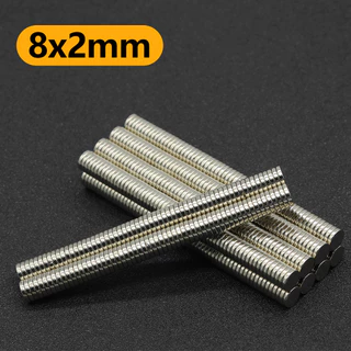 30/50/100 Unidades 8 Mm x 2 N35 NdFeB Ímã Redondo Super Poderoso Disco Magnético Permanente Forte De Neodímio