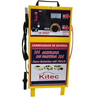 Carregador de bateria 12/24V rápido e lento com auxiliar de partida - CK24A60 - Kitec