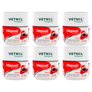 Hepvet Mastigáveis Vetnil - 30 Comprimidos - 6 Unidades