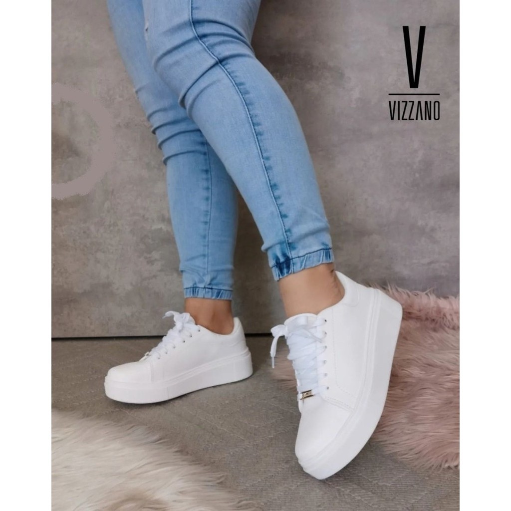 Tênis Vizzano Sapatenis Feminino Branco Preto 1339.317