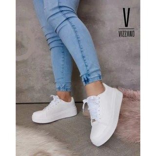 Tênis Vizzano Sapatenis Feminino Branco Preto 1339.317