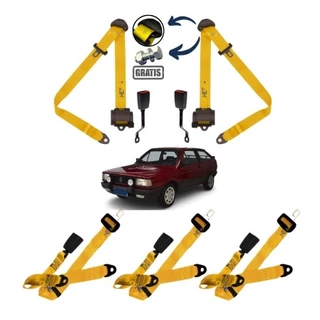 Kit De Cinto De Segurança Cor Bege Vw Gol Quadrado Completo