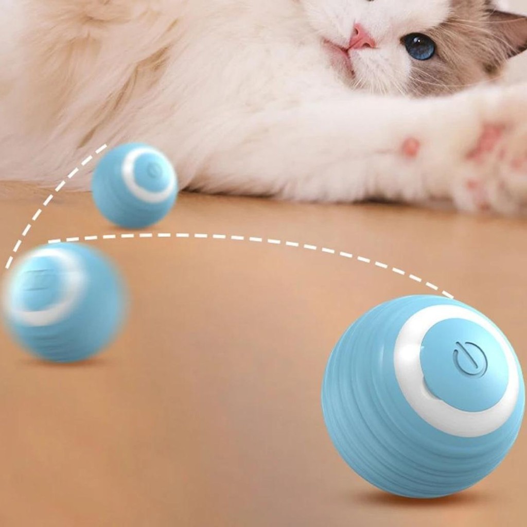 Bola Interativa Brinquedo de Gato Pet Eletrônico Automático Rotação com ...