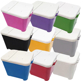 Container Porta Ração Canister Plástico com Tampa Protege Conserva Furacão Pet 15 Kg
