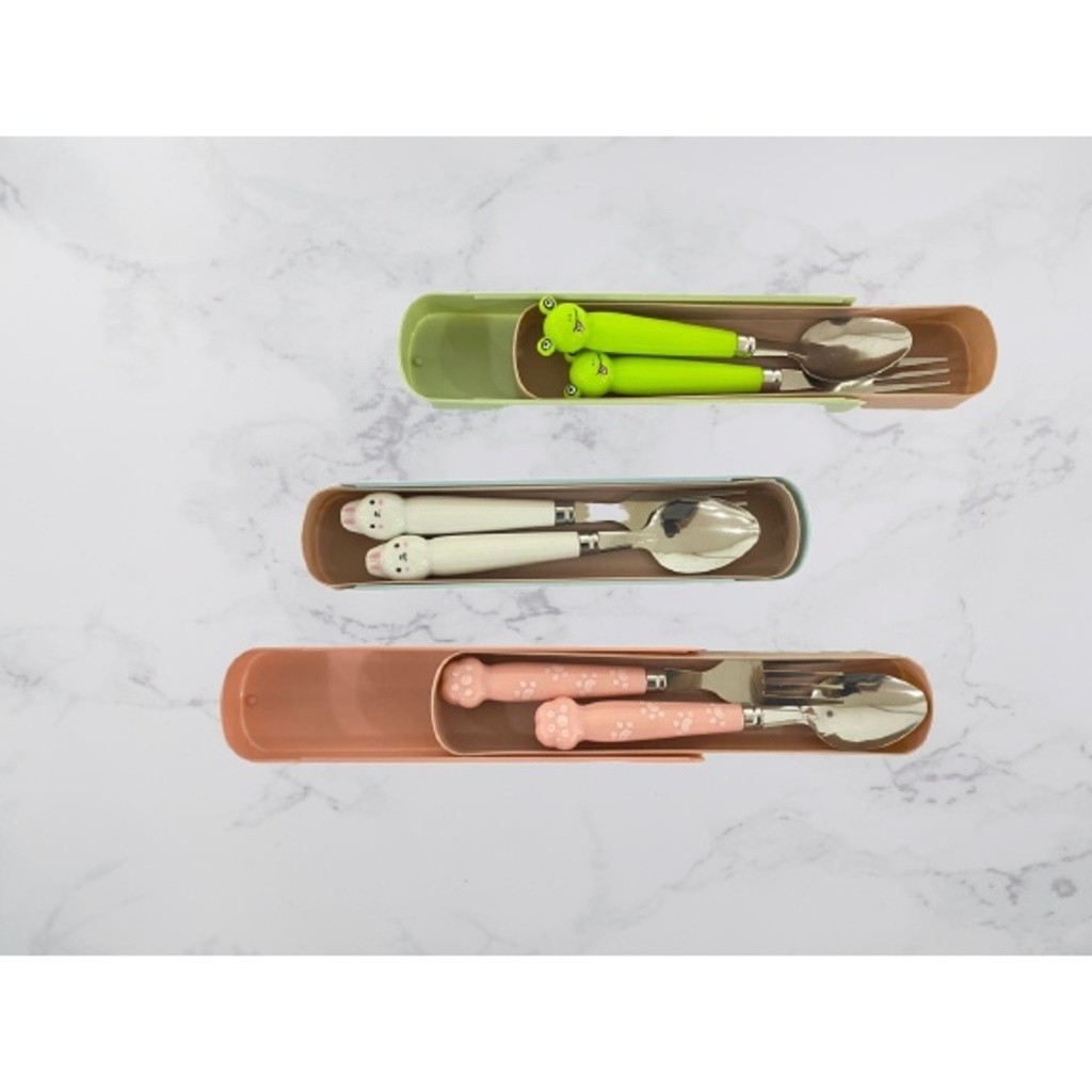 Conjunto De Talher Colher E Garfo Infantil Inox