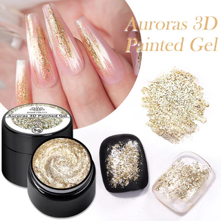 BORN PRETTY Auroras Gel De Pintura De Unhas Super Brilhante Ouro Prata Manicure 5ml em Oferta na Shopee