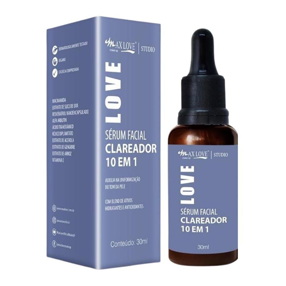 Sérum Facial Clareador de Manchas e Acne - 10X1 Uniformizador de Tom de ...