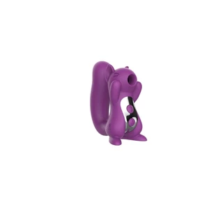 L&B–Vibrador com 10 Modos de Pusação Formato Esquilo Recarregável Cod. KKJ10003