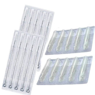 Combo Kit 10 Agulhas ASTON Tattoo + 10 Ponteiras HARD CORE Para Tatuagem.