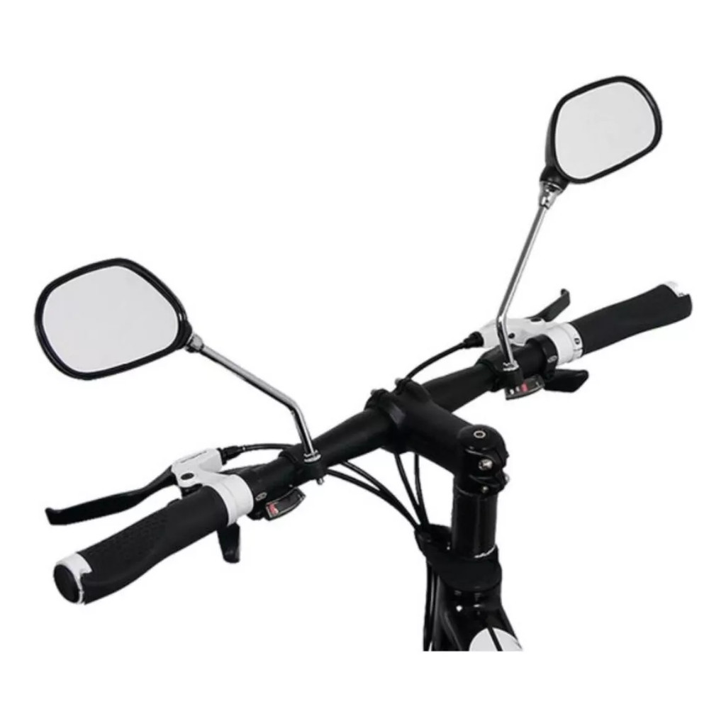 Espelho Retrovisor Par Com Refletor Bicicletas Urbana E Mtb
