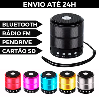 Mini Caixa de Som Bluetooth Portátil USB Rádio FM Cartão SD Promoção 887