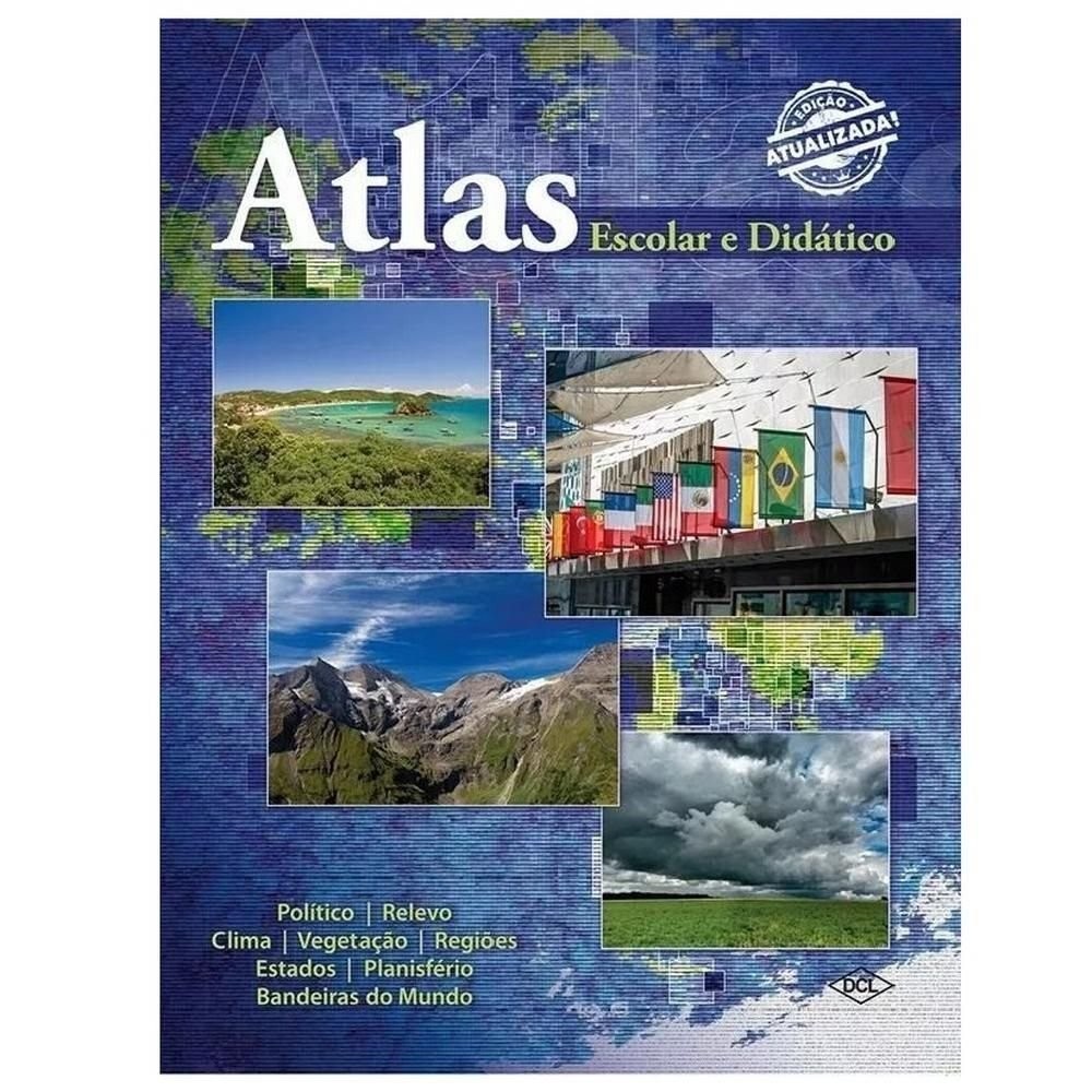 Atlas Escolar E Didatico Atualizado 2 Edicao 80 Paginas DCL | Shopee Brasil