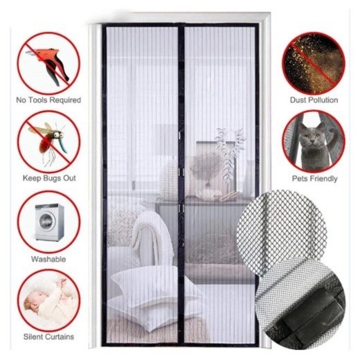 Cortinas Zipper Mosquiteiro Rede De Tela De Porta/Anti-Gato mosquito Sala De Estar Personalizada