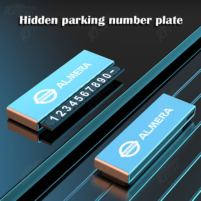 Nissan Almera Placa Telefônica De Estacionamento Temporário Para Carros Ferramenta Noturno Com Luz Oculta