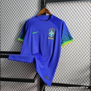 Camisa azul do Brasil 2022 Copa do Mundo de Jersey Tendência Masculina B-L 22 /23 IFKB