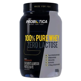 100% Pure Whey Zero Lactose Pote 900g - Probiótica