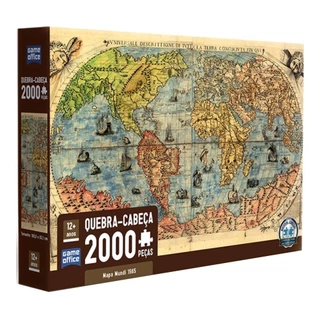 Mapa Mundi 1565 Quebra-Cabeça Toyster Brinquedos- 2000 Peças