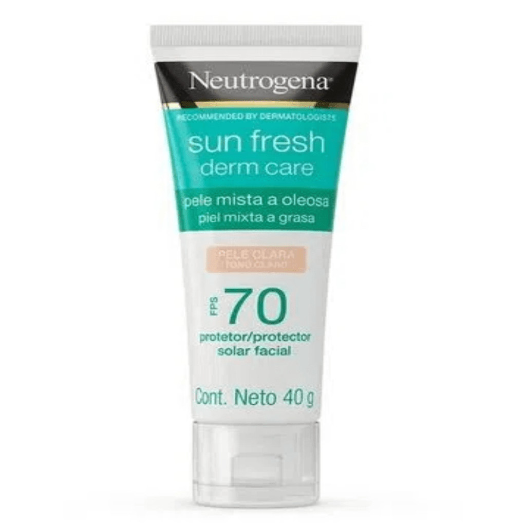 Protetor Solar Facial Com Cor Neutrogena Derm Care Pele Clara FPS70 40g ...