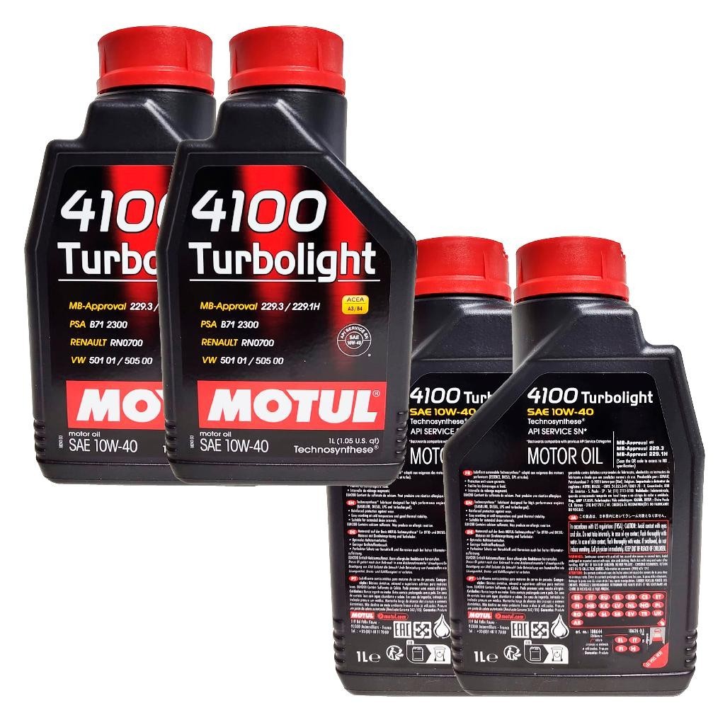 Motul 4L 4100 Turbolight 10w40 Performance | Shopee Brasil
