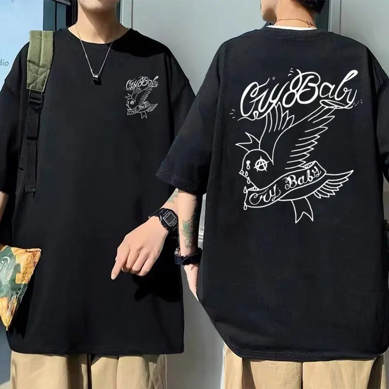 T-shirt gráfica do rapper-Lil Peep Crybaby para homens e T-shirt gráfica do rapper-Lil Peep Crybaby para homens e