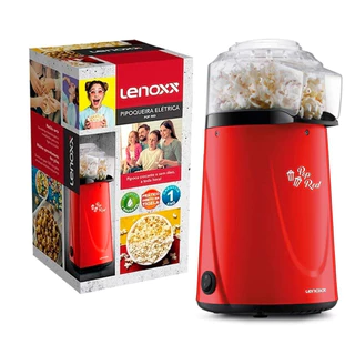 Pipoqueira Elétrica Pop Red Lenoxx PPC 953 Vermelha 110V/127V 1200W Potência Pipoca Pronta 2 minutos