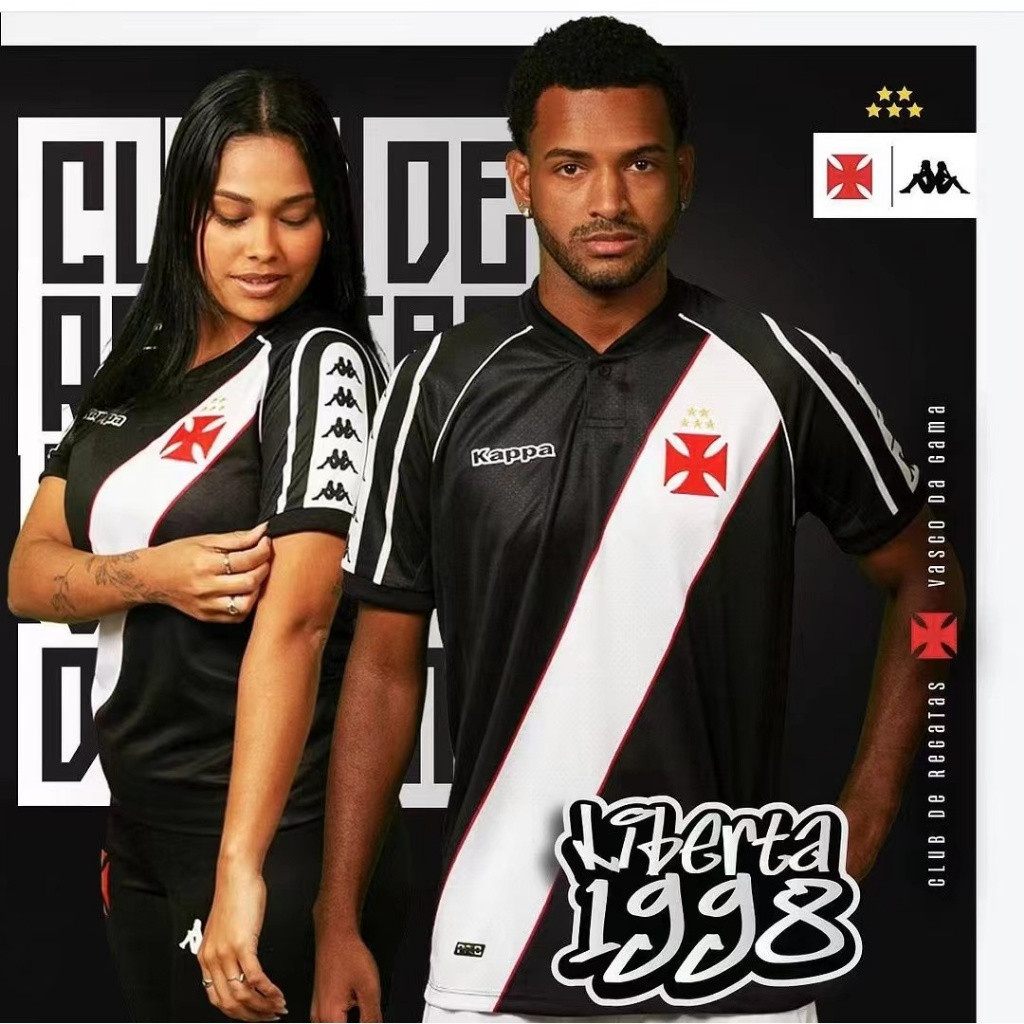 Camisa de futebol Vasco 2024 Negra Masculina