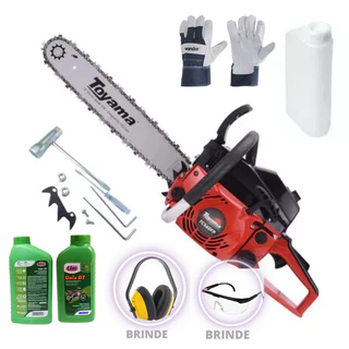 Motosserra A Gasolina Toyama TCS 60FP 20SN Sabre de 20pol Com Kit Proteção e Óleo