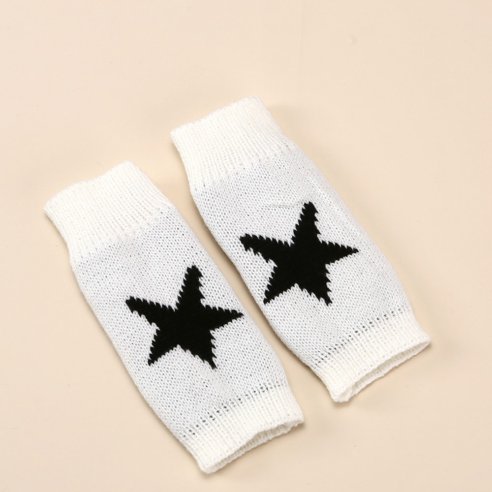 Luvas De Malha Y2K Com Meio Dedo Star Hand Fingerless Soft Warm