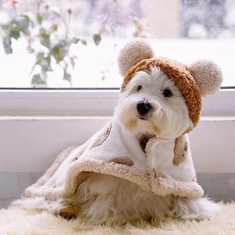 Winter Pet Dog Clothes Cloak Blanket French Bulldog Puppy Warm Windproof  Jacket Dog Clothes for Small Dogs Chihuahua Dog | Shopee Brasil