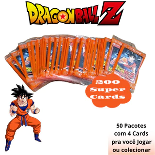 Kit 200 Cards DragonBall Z = 50 Envelopes Cartinhas Figurinhas DragonBall Z