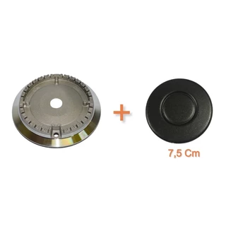 Kit Queimador + Espalha Chamas Médio 7,0 Cm Fogão Cooktop Sabaf C/ Aba Fischer