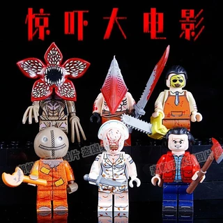 Compatível com o Lego Halloween Doll Jack Pi Face Doll Doll Montagem de blocos de construção